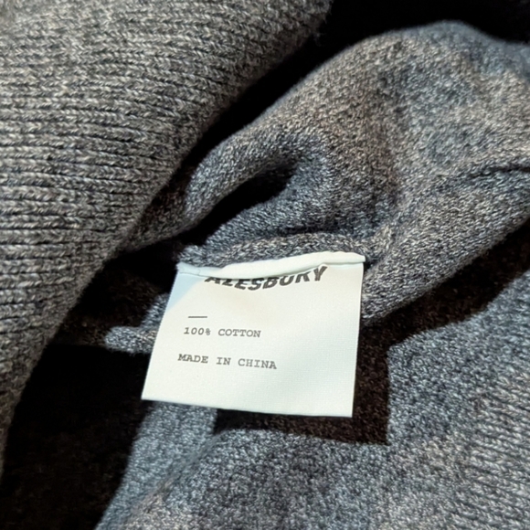 NWT Alesbury Riverside Crewneck Grey Sweater 3XL 100% Cotton Preppy Classic - Picture 4 of 6